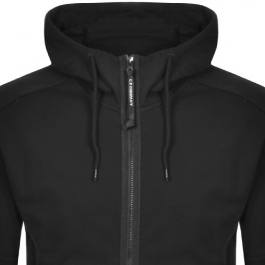 Alternative Image for ProductCP Company Full Zip Logo Hoodie Black2